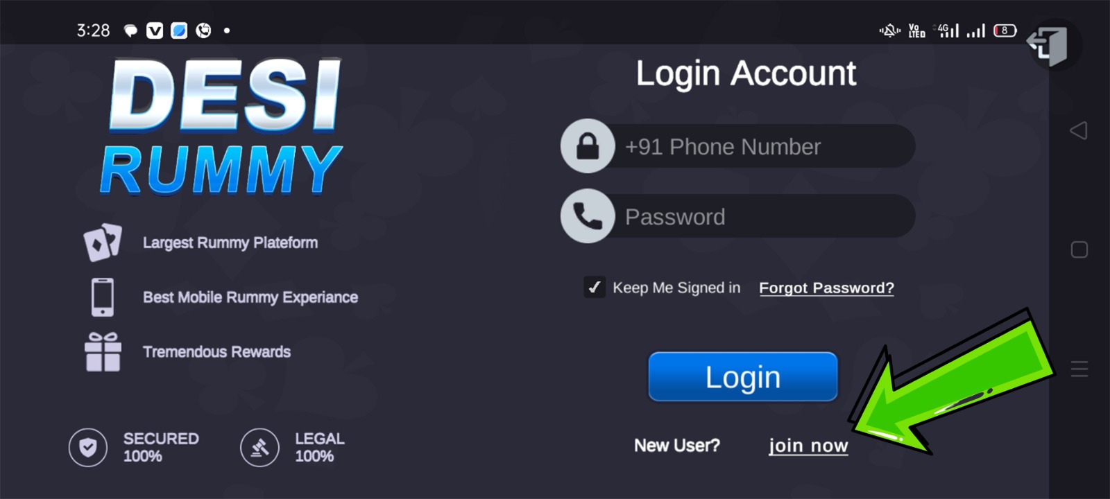 Open application