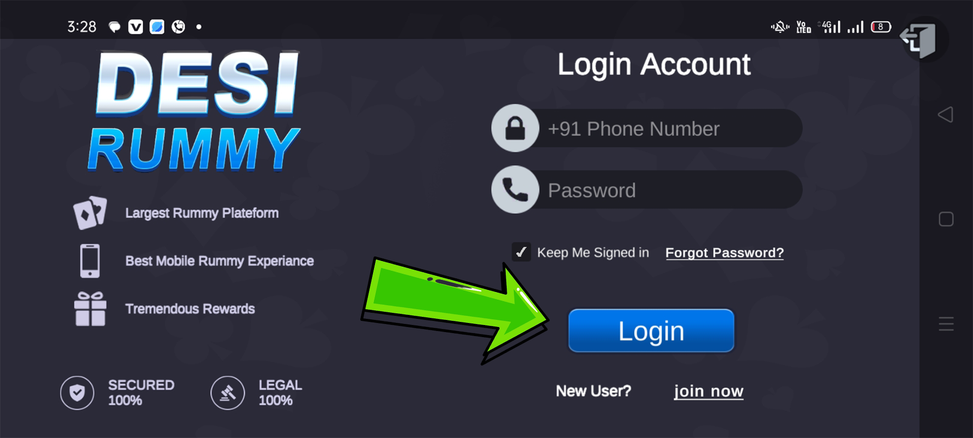 Open application